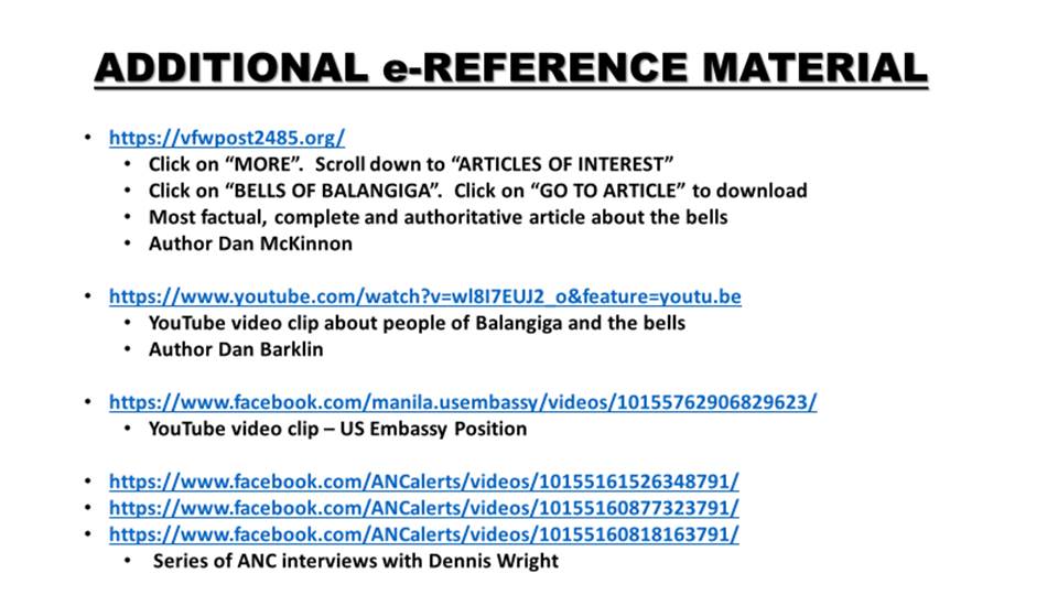 Additional Reference Material